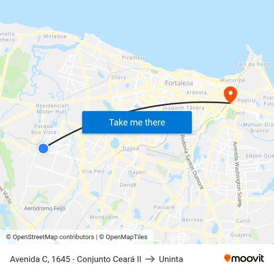 Avenida C, 1645 - Conjunto Ceará II to Uninta map
