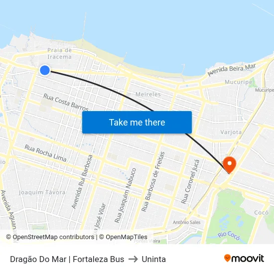 Dragão Do Mar | Fortaleza Bus to Uninta map