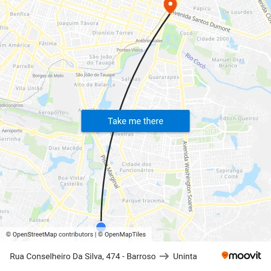 Rua Conselheiro Da Silva, 474 - Barroso to Uninta map