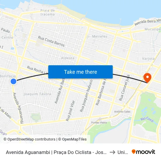 Avenida Aguanambi | Praça Do Ciclista - José Bonifácio to Uninta map
