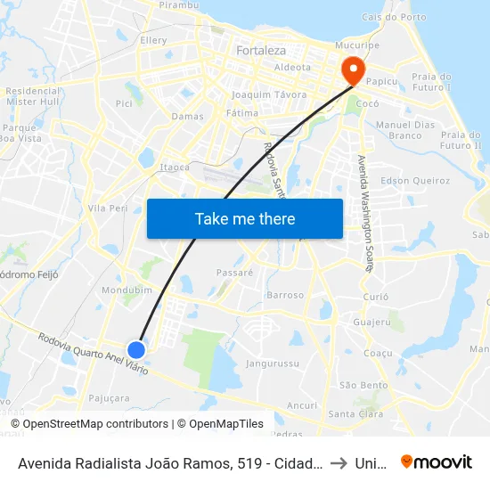 Avenida Radialista João Ramos, 519 - Cidade Nova to Uninta map