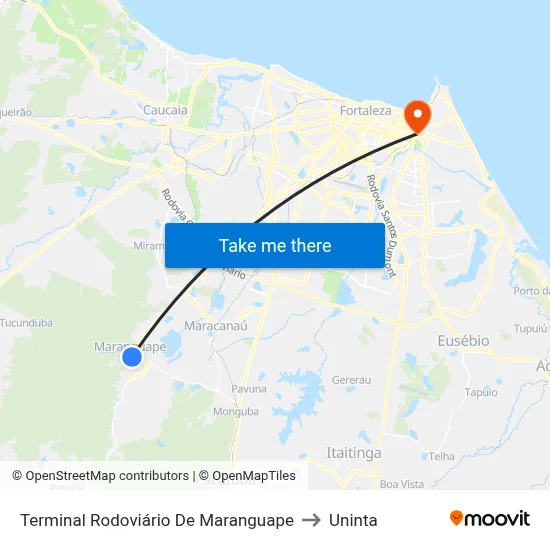 Terminal Rodoviário De Maranguape to Uninta map