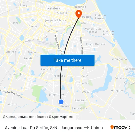 Avenida Luar Do Sertão, S/N - Jangurussu to Uninta map