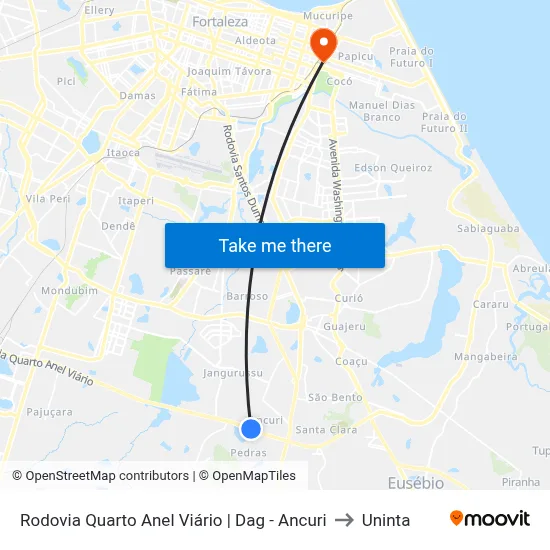 Rodovia Quarto Anel Viário | Dag - Ancuri to Uninta map