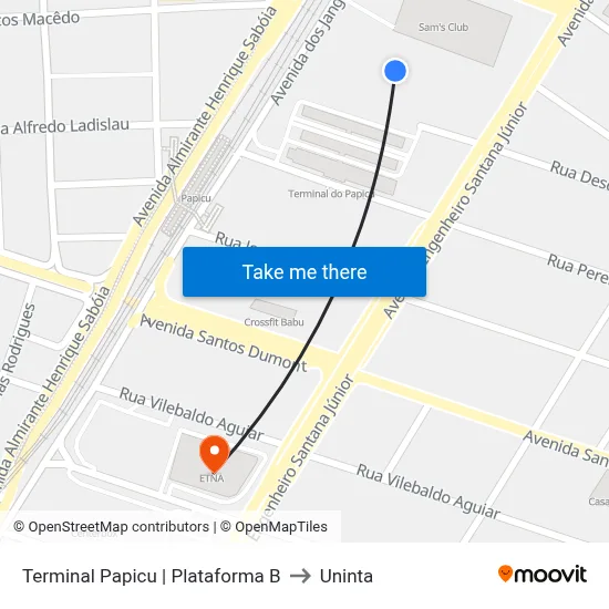 Terminal Papicu | Plataforma B to Uninta map