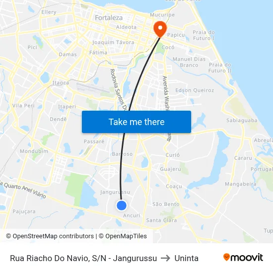Rua Riacho Do Navio, S/N - Jangurussu to Uninta map