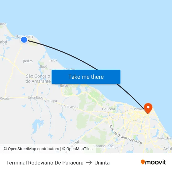 Terminal Rodoviário De Paracuru to Uninta map