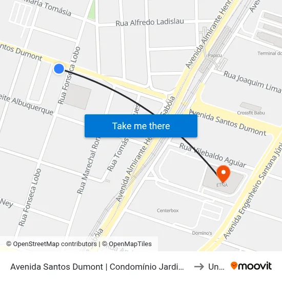 Avenida Santos Dumont | Condomínio Jardim Iracema - Aldeota to Uninta map