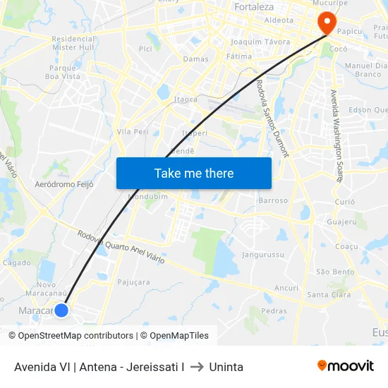 Avenida VI | Antena - Jereissati I to Uninta map