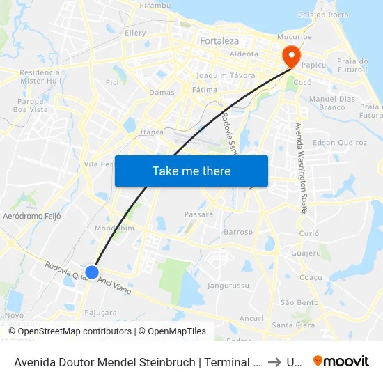Avenida Doutor Mendel Steinbruch | Terminal Industrial - Conjunto Industrial to Uninta map