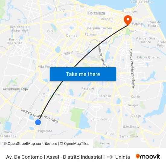 Av. De Contorno | Assaí - Distrito Industrial I to Uninta map
