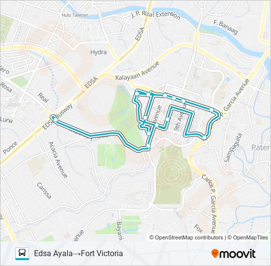 NIGHT ROUTE bus Line Map