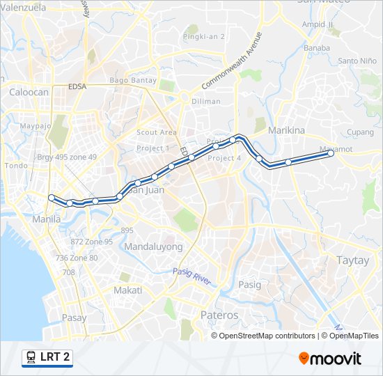 lrt 2 Route: Schedules, Stops & Maps - Recto (Updated)