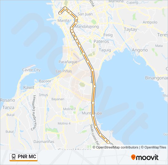 PNR MC Train Line Map