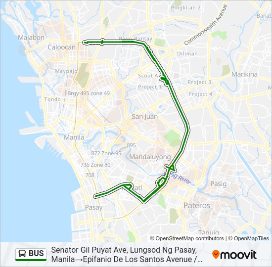 BUS Line Map