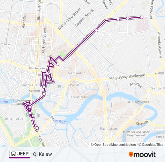 JEEP Bus Line Map