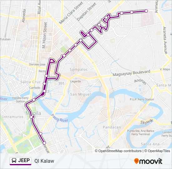 JEEP Bus Line Map