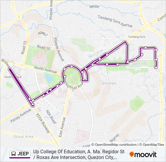 JEEP Bus Line Map