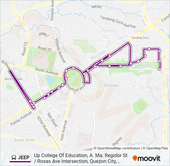 JEEP Bus Line Map