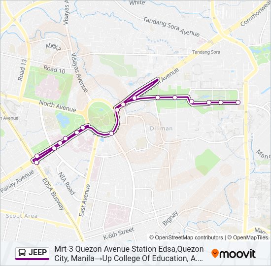 JEEP Bus Line Map