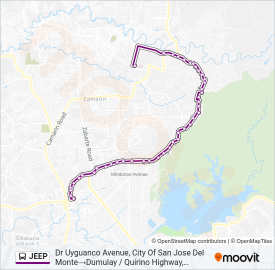 JEEP Bus Line Map
