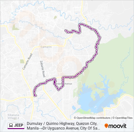 JEEP Bus Line Map