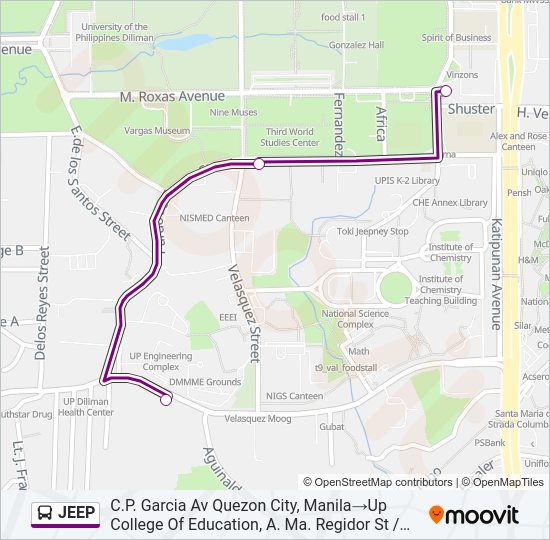 JEEP Bus Line Map