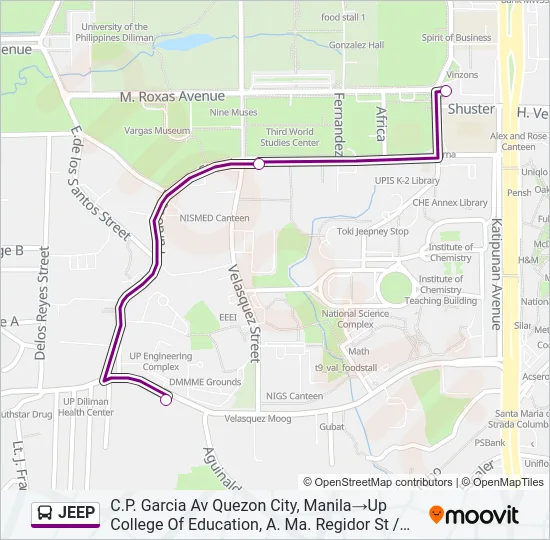 JEEP Bus Line Map