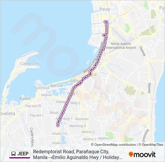 JEEP Bus Line Map