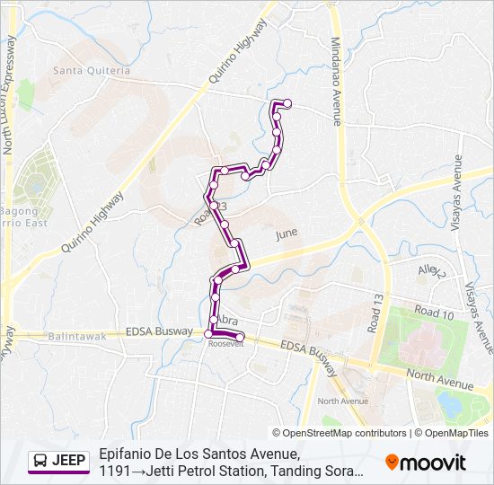 JEEP Bus Line Map