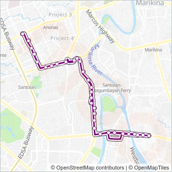 JEEP Bus Line Map