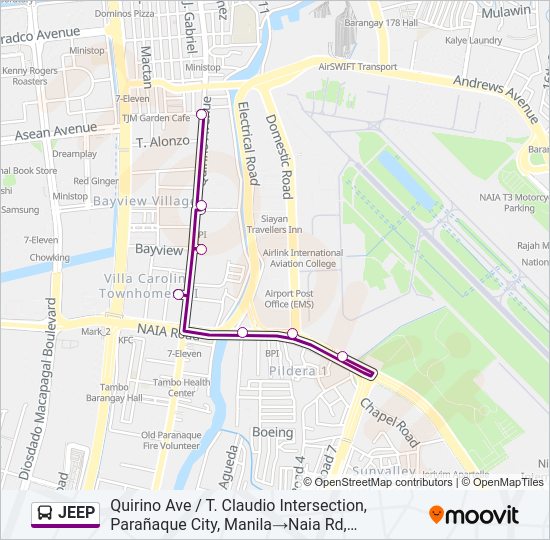 JEEP Bus Line Map