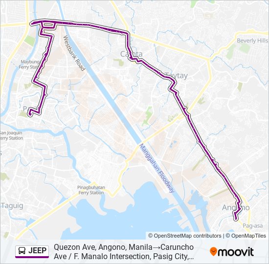 JEEP bus Line Map