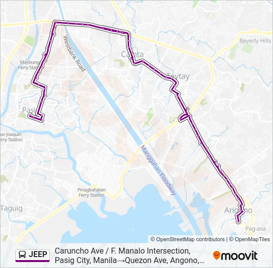 JEEP Bus Line Map