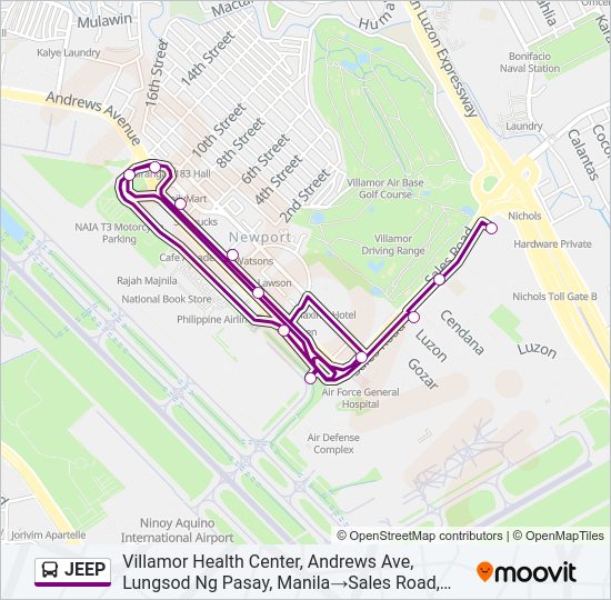 JEEP Bus Line Map