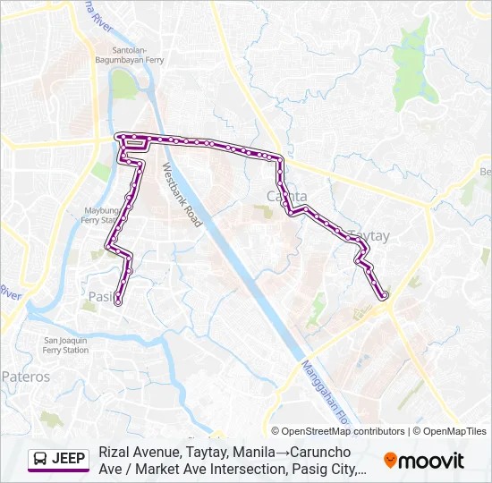 JEEP Bus Line Map