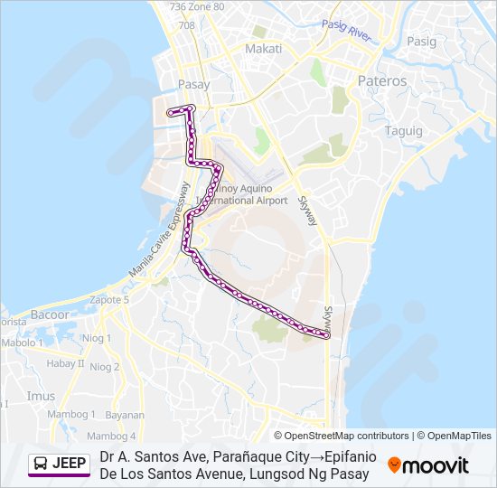 JEEP Bus Line Map