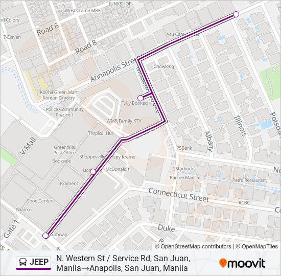 JEEP bus Line Map