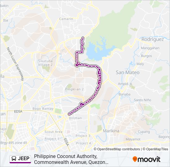 JEEP Bus Line Map