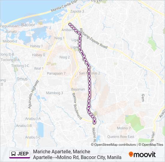 JEEP bus Line Map