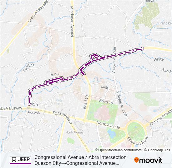 JEEP Bus Line Map