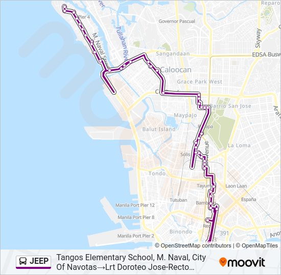 JEEP Bus Line Map