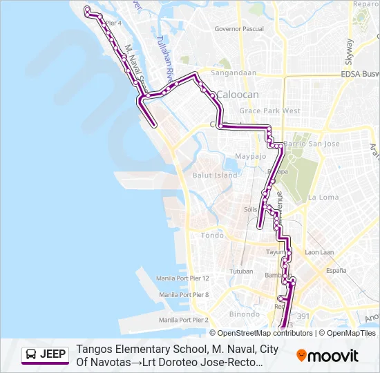 JEEP Bus Line Map