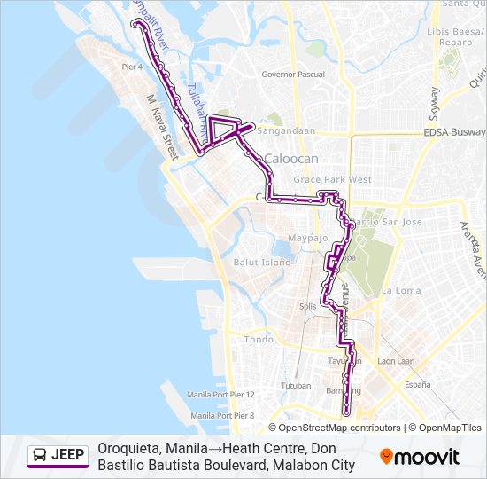 JEEP Bus Line Map