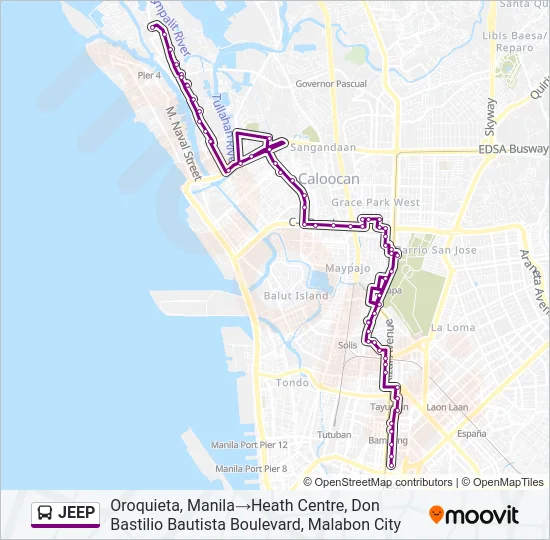 JEEP Bus Line Map