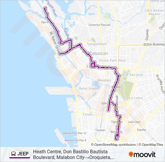 JEEP Bus Line Map