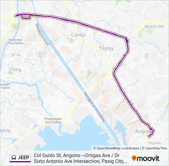JEEP Bus Line Map