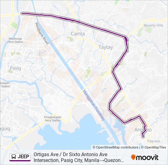 JEEP Bus Line Map