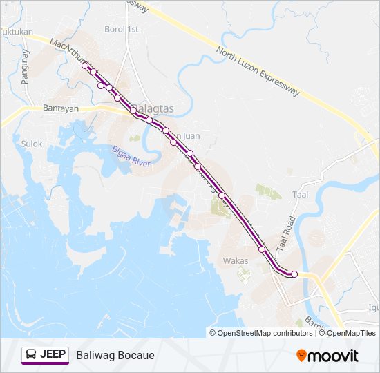 JEEP Bus Line Map