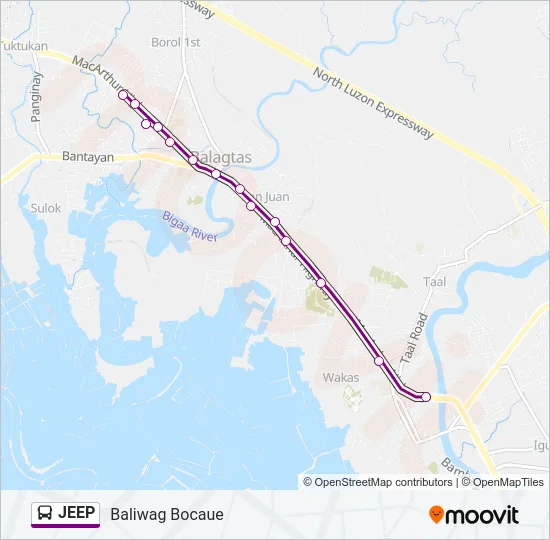 JEEP Bus Line Map